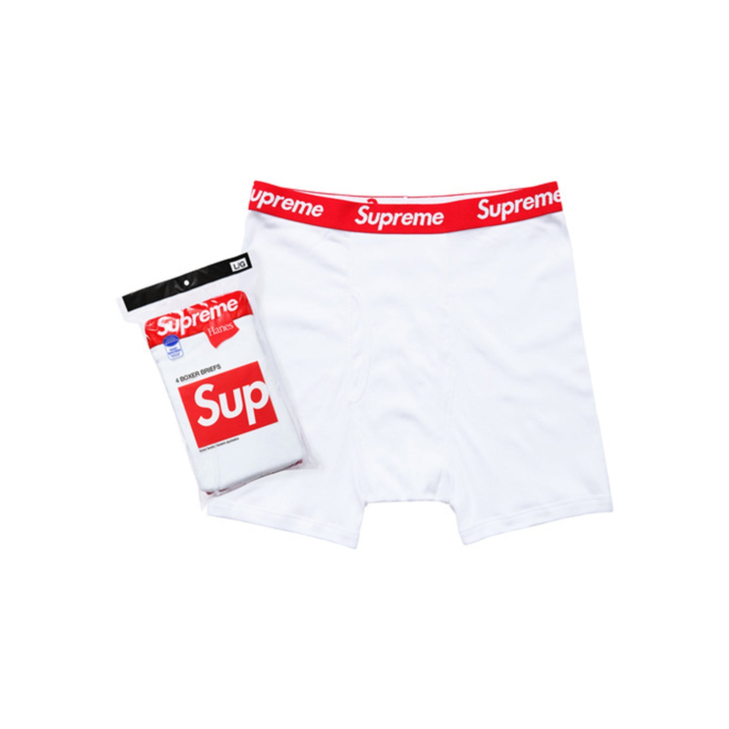 Supreme / Hanes Boxer Briefs (4 Pack) White