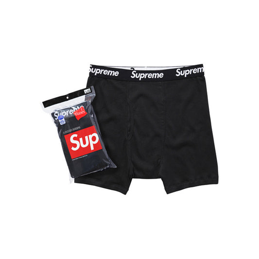 Supreme / Hanes Boxer Briefs (4 Pack) Black